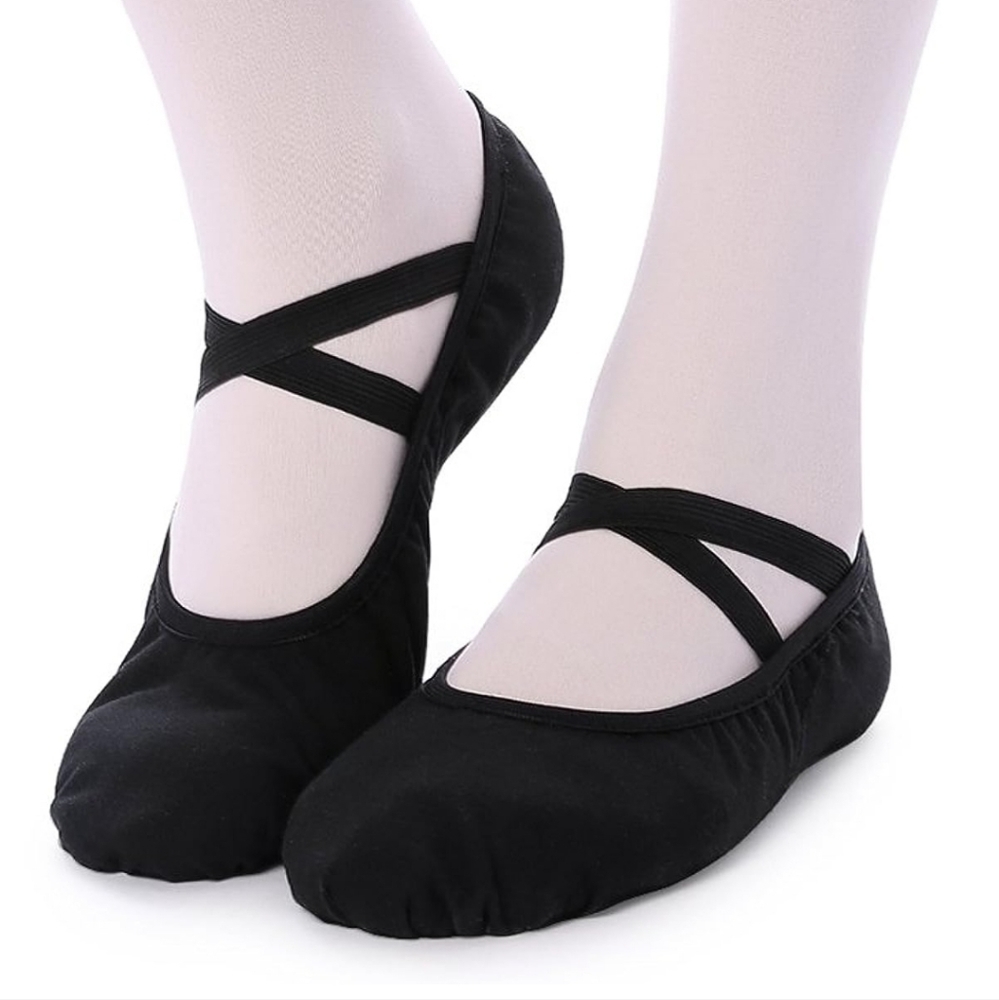 Ballet Slippers - Leather Toe, Ball & Heel - Canvas Body - NWT - Various Sizes